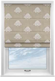 William Morris Marigold Tree Embroidery, Linen - Roman Blind